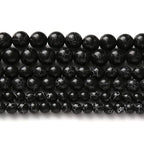 Black Turquoise Stone Beads for Jewelry Making Gemstone Round Crystal Bracelet Necklace 1 Strand 15.5inch 31PCS 12MM - color: Black turquoise, size: 12MM