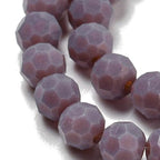 Perlin Czech Bohemian Crystal Glass Beads Faceted Round 4mm 90 Pieces Loose Spacer 1 Strand Beads for DIY Jewelry Earrings Necklace Bracelet Making (Purple Opaque) - color: Purple opaque