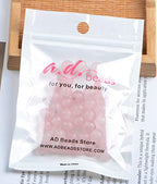 AD Beads Natural Gemstone 8mm Round Loose Beads Big Hole 2.5mm Sized 40pcs (Rose Quartz) - color: Rose Quartz