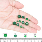AD Beads Natural Gemstone Round Loose Beads 15" for Bracelet Necklace Earrings Jwelery Making Crafts DIY (10mm, Green Jade) - color: Green Jade, size: 10mm