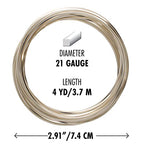 The Beadsmith Square Craft Wire - Medium Temper Beading Wire, Silver Color, 21 Gauge, 4 Yards - color: Silver, size: 21 Gauge, 4 Yard Coil