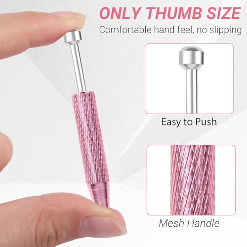 2 PCS Piercing Ball Grabber Tool, 4 - Claw Stainless Steel Jeweler Pick Up Tools,Septum Ball Screw Tool for Piercing Changing/Removal/Holder,Earring Pearl Grabber for Jewelry/Electronic Components - color: 2pcs Pink