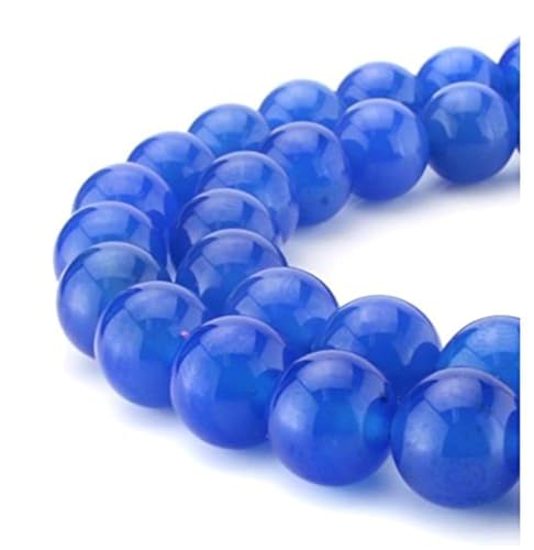 90pcs Adabele AAA Natural Blue Agate Healing Gemstone 4mm (0.16 inch) Small Round Loose Beads Gem Stone Spacer for Craft Jewelry Making GC4-4 - color: Blue Agate, size: 4mm (90pcs/1 Strand)