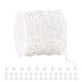 YOUBEIYEE 16.4 Feet Silver Plated Stainless Steel Jewelry Chain Roll Necklace Bracelet DIY for Women Jewelry Supplies Findings - color: Silver