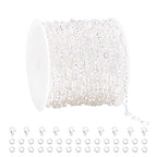 YOUBEIYEE 16.4 Feet Silver Plated Stainless Steel Jewelry Chain Roll Necklace Bracelet DIY for Women Jewelry Supplies Findings - color: Silver