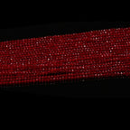 10 Strands Spinel Beads Artificial Faceted Small Round Loose Beads 3mm 15 inch for Jewelry Making Charms Necklace Bracelet - color: Red