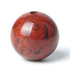 100Pcs Natural Stone 6mm Red Blood Jasper Round Loose Gemstone Energy Healing Beads Hole Size 1mm DIY Smooth Beads for Bracelet Necklace Earrings Jewelry Making - color: Blood Jasper, size: 6mm