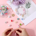 SUNNYCLUE 72Pcs Bubblegum Beads Bulk 16mm Round Beads Chunky Bead Colorful Transparent AB Color Iridescent Beadable Pen Beads Opaque Rainbow Bead Garland Loose Beads for Jewelry Making Beading Kits - color: 72pcs 16mm Bubblegum Beads