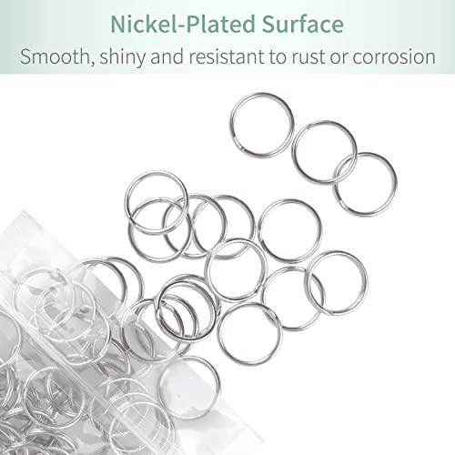 Pawfly 100 Pack 4/5 Inch Mini Split Jump Ring with Double Loops Small Metal Rings Connectors for Jewelry Necklaces Bracelets Earrings Crafts Ornaments and DIY Arts - size: 4/5 Inch,100 PCS