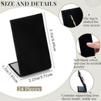 RattanView 24 Pcs Earring Display Stand Necklace Pendant Jewelry Stand Showcase Organizer Display Holder for Earring Pendant Accessory Rack(Black,Straight Style,Velvet)