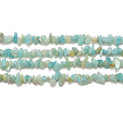 Gemstone Chips Natural Amazonite 3-5mm Healing Crystals Waist Bracelets Necklace Kit Irregular Stone DIY Crafts Design Jewelry Making Approxi 32 inch - color: Amazonite Chips