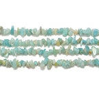PLTbeads 5-8mm Natral Healing Gemstone Waist Bracelets Necklace Kit Irregular Stone DIY Crafts Design Jewelry Making 1 Strand per Bag Approxi 34 inch (Amazonite Chips) - color: Amazonite Chips