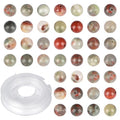 4mm 200pcs Natural Stone Round Beads Bloodstone Genuine Stone Beading Loose Gemstone DIY Charm Smooth Beads for Bracelets Necklaces Earrings Hole Size 1mm (Bloodstone 4mm) - color: Bloodstone, size: 4mm