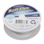 Soft Flex 21 Strand Beading Wire - Fine 0.14 Diameter - 30 Feet Design Wire - style: Satin Silver