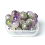 100Pcs Natural Stone 6mm Purple Jasper Round Loose Gemstone Energy Healing Beads Hole Size 1mm DIY Smooth Beads for Bracelet Necklace Earrings Jewelry Making - color: Purple Jasper, size: 6mm