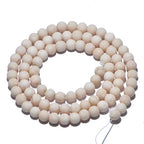 AD Beads Beautiful Natural Matte Gemstone Round Spacer Loose Beads 4-12mm (4mm, 19 Matte Fossil) - color: 19 Matte Fossil, size: 4mm