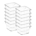 12 Pack Drawer Organizer - 3" X 3" Clear Acrylic Storage Bins with Non-Slip Pads, Versatile Desk Tray for Makeup, Jewelry, Kitchen, Bathroom, and Office Organization - size: 3"X 3"