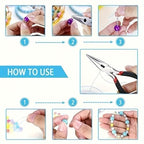 Jewelry Making Tools Kit: 6pc Set, Including Needle Round Nose, Wire Cutters, Crimper & End Nippers for Beading & Craft