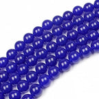 MJDCB Natural Stone Beads Sapphire Jade Round Loose Beads for Jewelry Making DIY Bracelet Necklace (10mm) - color: Sapphire Jade, size: 10mm