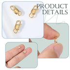SUNNYCLUE 1 Box 4Pcs 14K Gold Filled Lobster Clasp Lobster Claw Clasps 0.33in Small Brass Spring Links Connector Trigger Snap Jewelry Findings for Jewelry Making DIY Necklace Bracelet Crafts Supplies - size: 0.33in