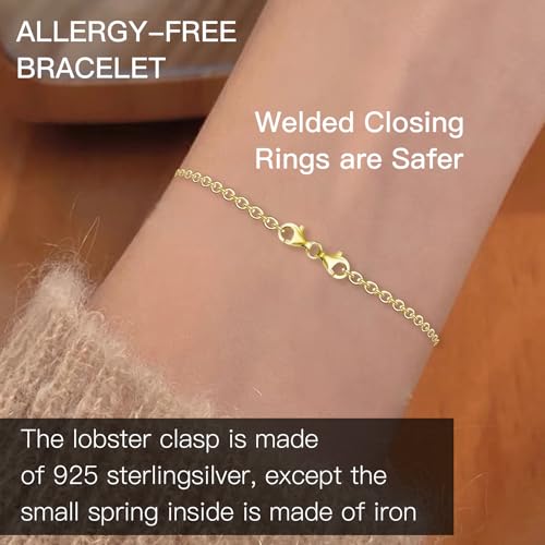 2 Pcs 925 Sterling Silver Double End Design Lobster Clasp 9MM Chain Extender Double Claw Connector Extension Clasps for Bracelet Jewelry Making Necklace Clasps and Closures (Gold and Silver)