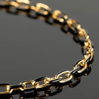 UMAOKANG 2 Yard Black Enamel Chain for Jewelry Making Gold Plated Stainless Steel Paperclip Chain Necklace DIY Jewelry Supplies - color: Black