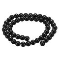 HARFINGTON 50pcs Natural Stone Beads 6mm Black Agate Round Gemstone Stone Loose Beading Real Genuine Smooth Balls Bead for Jewelry Making Bracelets Necklace Earrings DIY - color: Black Agate, size: 6mm