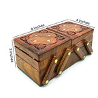 Wooden Jewelry Organizer - 3 in 1 Jewelry Box with Multiple Compartments for Rings, Necklaces, Earrings - Elegant Design for Home Storage and Gifts for Women - Durable and Stylish