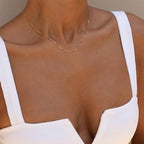 Freekiss Women's Layered Necklace Set - 3 Piece Dainty Gold Jewelry for Everyday Stacking | 14K Gold Plated Snake Chain, Rope Chain, Cuban Chain | Adjustable Length 14-18.5 Inch | Gift Ready - color: Gold, style: 0.8MM Box Chain