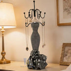 2 PCS Set Jewlery Display Shoe Ring Holder - Mannequin Necklace Display Bracelet Orgaziner (Gary) - color: Gary