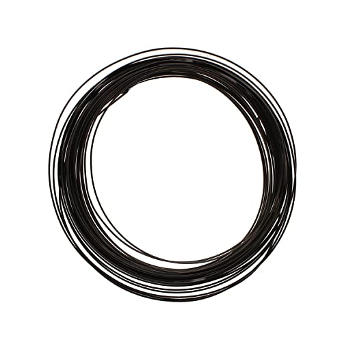 The Beadsmith Half-Round Craft Wire – Soft Temper Jewelry Wire, Black Color, 21 Gauge, 7 Yards - color: Black, size: 21 Gauge