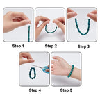 arricraft 4 Strands Turquoise Gemstone Beads, Synthetic Yellow Turquoise Jasper Beads Smooth Stone Beads for DIY Craft Necklace Bracelet Earring Jewelry - size: 4-12mm