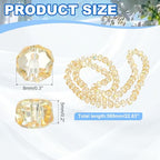 PATIKIL 75 Pcs 8mm OD 5mm Thick Crystal Glass Beads, Rondelle Crystal Beads Faceted Cut Gemstone Strand with Spacer Beads for Craft, Bracelet, Necklace, Gold - color: Gold