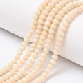 Elecrelive 600Pcs Antique White Glass Crystal Beads 8mm Faceted Rondelle Beads Briolette Tiny Loose Crystal for Bracelets Earring Jewelry Making - color: Beige, size: 8x6mm