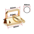 SPEEDWOX Key Fob Pliers and 20 Sets 1 Inch Key Fob Hardware with Keychain Split Rings Webbing Fabric Strapping Wristlet Golden Set Glass Breaking Pliers Tools with Rubber Tips - size: 1" Golden