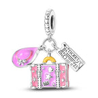 LAZA Charms for Bracelets 925 Sterling Silver Butterfly Summer Travel Ocean Lucky Charm Beads Pendant Jewelry for Women Mom - color: Loving girl hugs cat