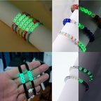 200PCS Letter Beads Glow in The Dark 4x7mm Acrylic Alphabet Letter K Beads for Jewelry Making Bracelet - color: K-200PCS