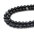 MJDCB Natural Black Striped Agate Round Loose Beads for Jewelry Making DIY Bracelet Necklace (6mm) - color: Black Striped Agate, size: 6mm