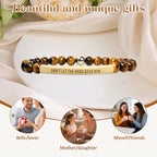 INSYOHO Dont Let the Hard Days Win Bracelet – Inspirational Healing Crystal Bracelet for Women & Men, Agate & Amethyst Beaded Adjustable, Motivational Gift for Stress Relief & Positivity - color: Golden Tiger Eye