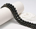 AD Beads Natural Gemstone Smooth Round Loose Beads 15“ 6mm 8mm 10mm (6mm, Gold Obsidian) - color: Gold Obsidian, size: 6mm