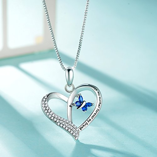 Forever Connected Mother & Son Necklace – Heart Pendant Gift for Mom, Sterling Silver Jewelry for Mother's Day or Birthday - style: Mom F