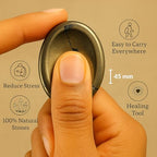 Pyrite Worry Stone – Natural Hand Carved Thumb Stone for Protection, Prosperity, and Manifestation | Pocket Healing Crystal for Focus, Confidence, Anxiety Relief & Energy Shielding - color: Pyrite