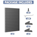 WALMANN Metal Tabletop Pegboard Display Stand for Craft Shows, 12" x 16" Countertop Peg Board with Hooks for Jewelry & Accessories (Black Pegboard with Hooks) - style: Black Pegboard with Hooks