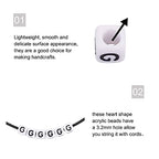 FASHEWELRY 300Pcs Cube White Acrylic Letter Beads 6x6mm Letter G Alphabet Beads for DIY Bracelet Necklace Jewelry Making - color: Letter G, size: 6x6x6mm