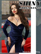 Henoyso 5 Pcs Rhinestone Jewelry Sets Prom Purse Jewelry Rhinestone Clutch Purse Bride Necklace Earrings Bracelets for Women - color: Black
