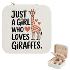 Giraffe Gifts for Women Just A Girl Who Loves Giraffes Jewelry Mini Travel Case Giraffes Gift Graduation Christmas Gift Travel Jewelry Box Birthday Gifts for Women Girls Sister Bride - color: Just A Girl Who Loves Giraffes
