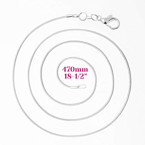 PAXCOO 30 Pack Necklace Chain Silver Plated Necklace Snake Chains Bulk for Jewelry Making, 1.2 mm (18 Inches) - size: 18 Inches