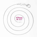 PAXCOO 30 Pack Necklace Chain Silver Plated Necklace Snake Chains Bulk for Jewelry Making, 1.2 mm (18 Inches) - size: 18 Inches