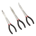 Amazon Basics Extra Long Reach Needle Nose Pliers Tool Set for Narrow Spaces, Versatile, 3-Piece, Black