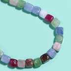 8MM Natural Tourmaline Gemstone Loose Square Cube Beads Stone Healing Power for Jewelry Making DIY Bracelet Necklace Earrings Rings - color: Tourmaline
